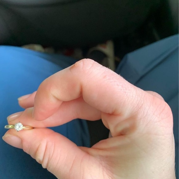 14 karat gold Diamond ring size 5 the Diamond size is .25...